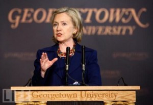 Clinton at the Jesuit Georgetown University