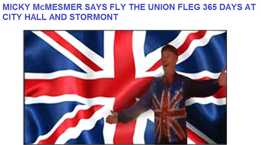Micky McMesmer fliesthe Union flag.