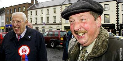 Looking every inch the Lounge Lizard of Ulster politics.