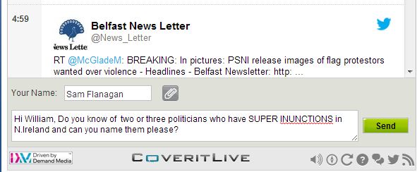 Question sent to the Lundyletter