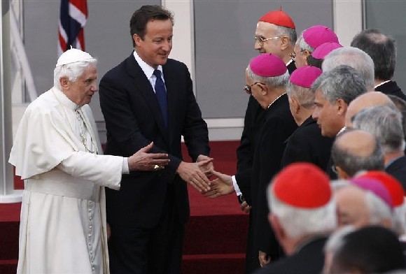 Cameron with his Papal masters.
