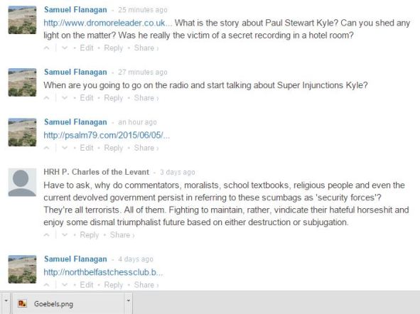 Comment on Wllie website.