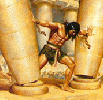 Samson destroying the temple