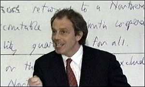 Phony Blair`s handwritten pledges in Coleraine